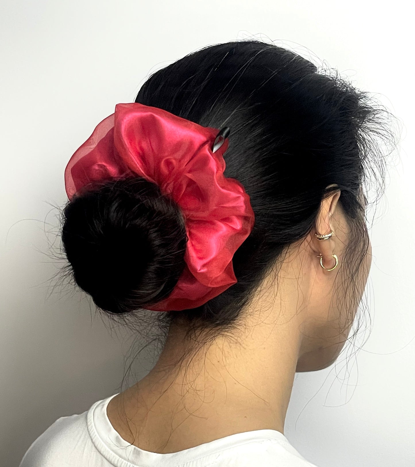 Matte Red Organza