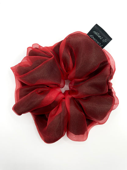 Matte Red Organza